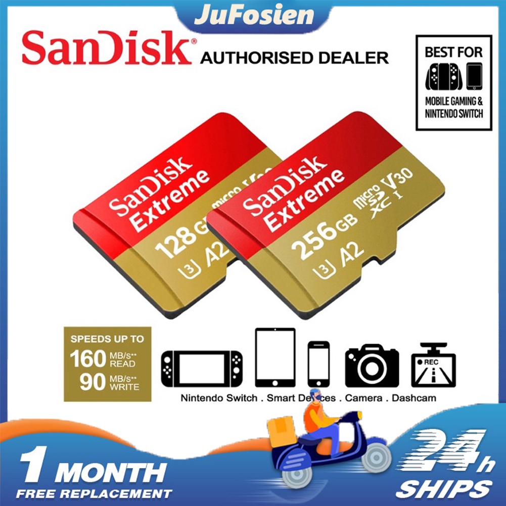 Sandisk Memory Card Micro Sd 64 / 128 / 256 / 512gb 100mb / S