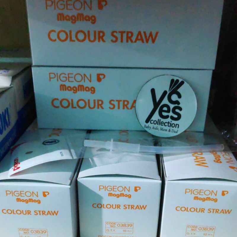 Sedotan silicone pigeon Refil HARGA 1 pcs training cup colour straw mag mag sedot botol minum anak