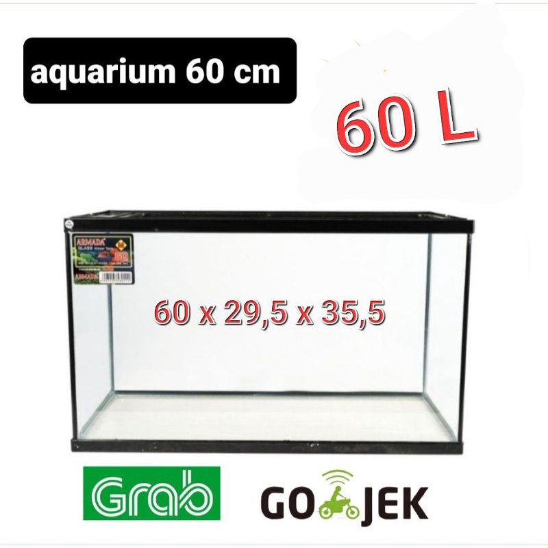 tank aquarium fiber glass 60cm KHUSUS GRAB DAN GOJEK