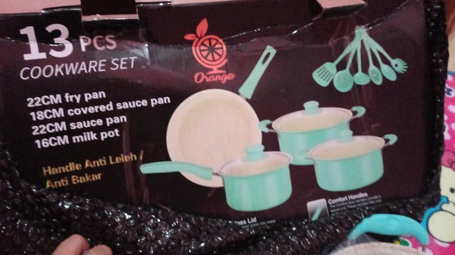 [paket Rumahan] Panci Set 13 Pcs - Panci Set Spatula Teflon Panci All In One [ Panci Set 13pcs]