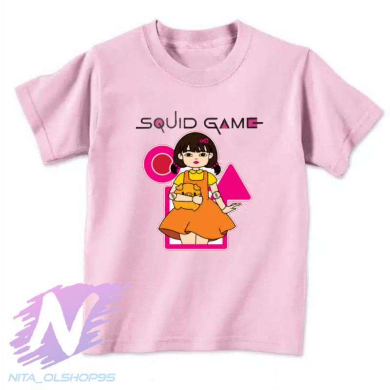 baju boneka squid game kaos anak squid game karakter boneka squid game