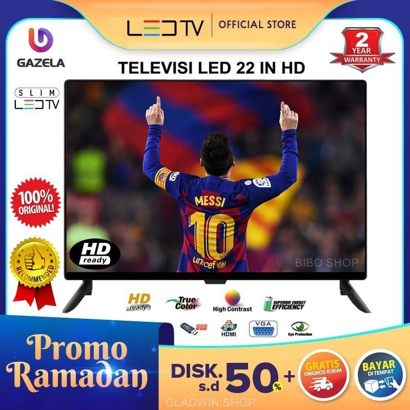 PROMO - DIGITAL TV LED 22 INCH BISA USB-HDMI-VGA-AV-DC