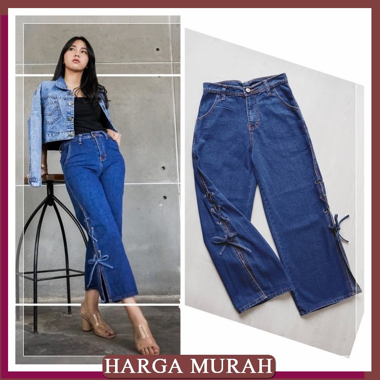 Mahira Jeans Stone Dark Celana Jins Cewek Jean Wanita Jegging Mur JJ412 Celana Jeans Wanita / Kulot