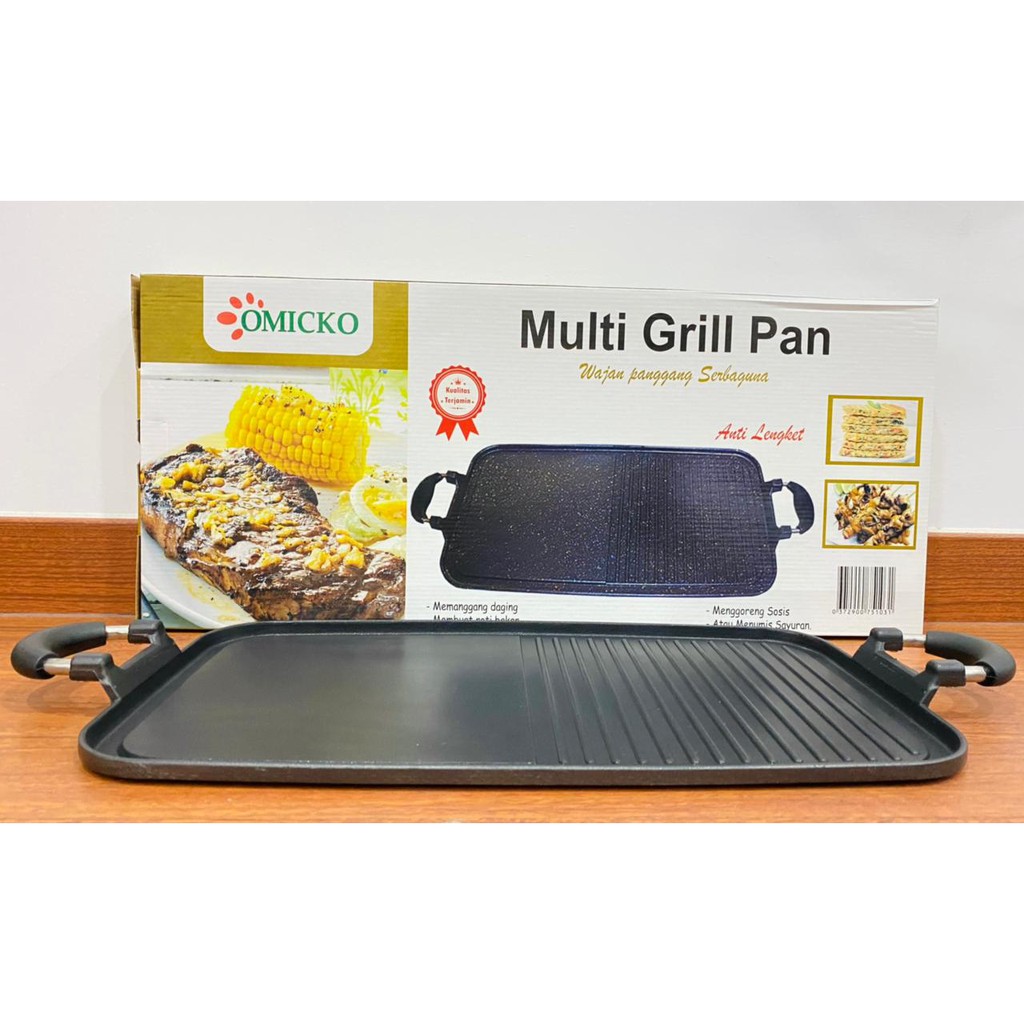 Multi Grill pan serbaguna -  Multi Grill pan Anti Lengket - Alat pemanggang serbaguna