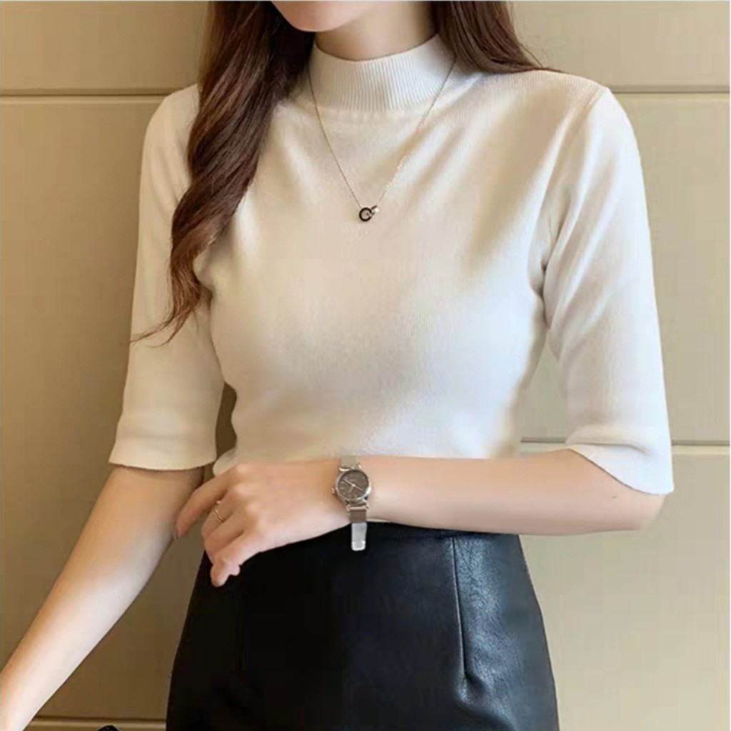 Jerika Knit Turtle / atasan rajut murah -Ngros