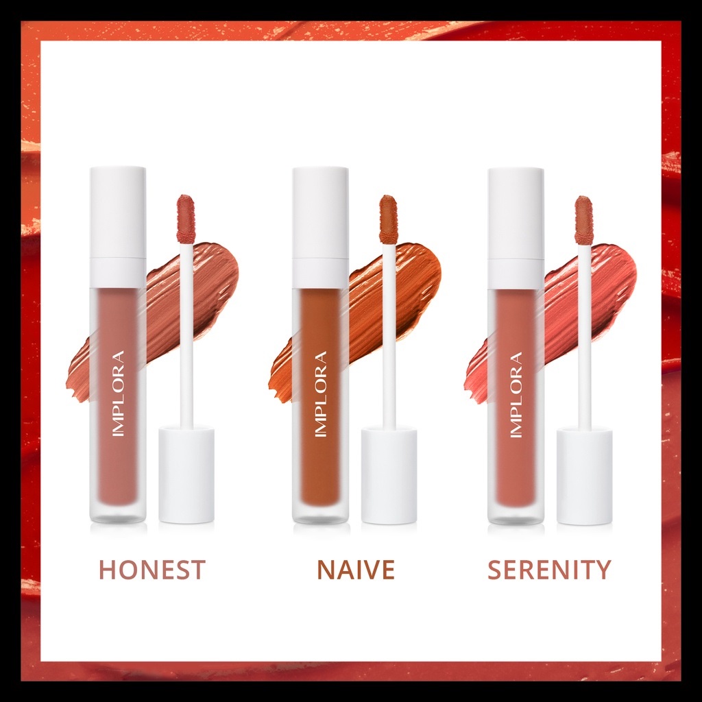IMPLORA ✔️BPOM Urban Lip Cream Matte Velvet ( lipcream Lipstick Lipstik ) (KIM)
