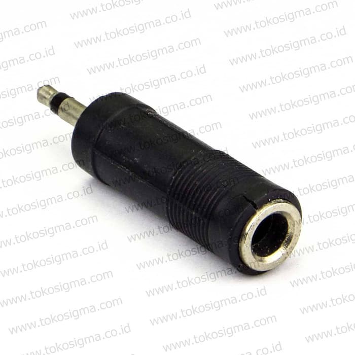 3 UNIT JEK AUX 3.5mm MONO satu garis to MIC 6.3mm Female adapter