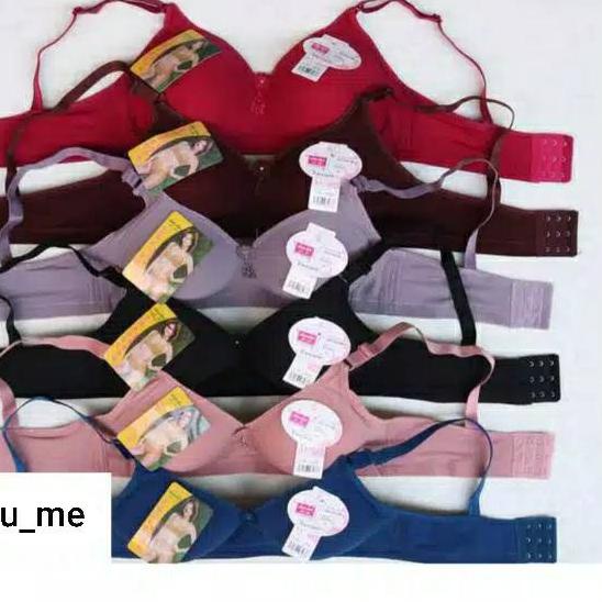 ✤ BH JUPE BUSA TANPA KAWAT KANCING 3 CUP BESAR / UK 36 38 40 42 44 46 ✾