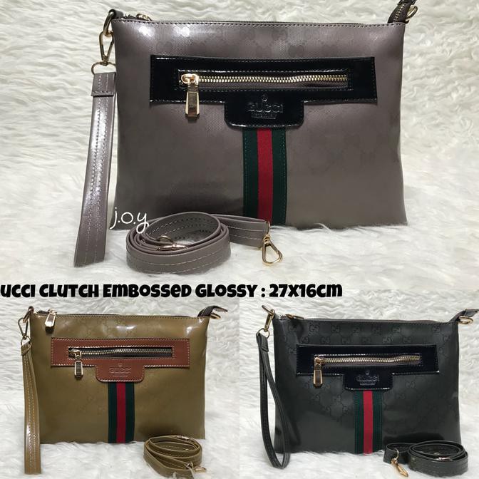 Diskon Super Tas Lokal/Tas Murah/Gc Clutch Embossed Glossy Barang Original