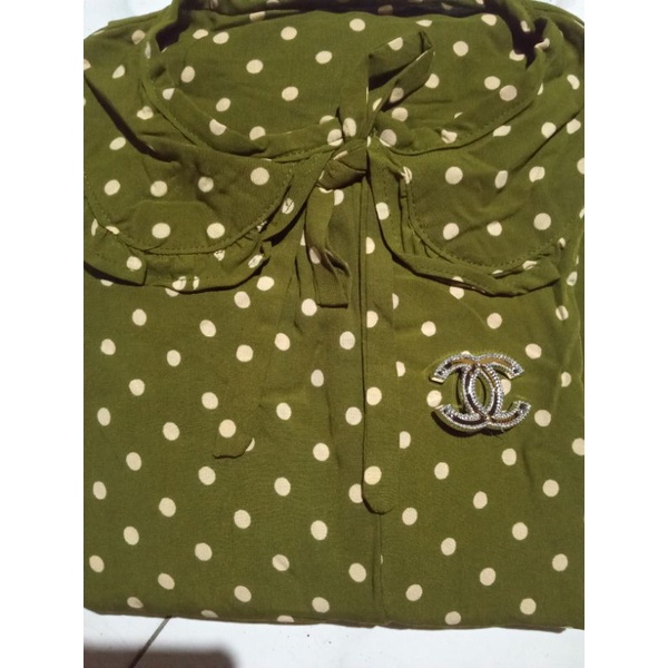 [COD] Gamis Dress Marsya Polkadot Bahan Rayon Tebal Terlaris