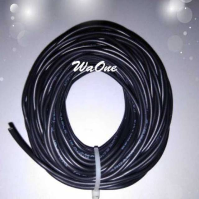 Hitam 20 Meter Kabel Body 0.75 mm Kelistrikan Mobil Motor Serabut NYAF