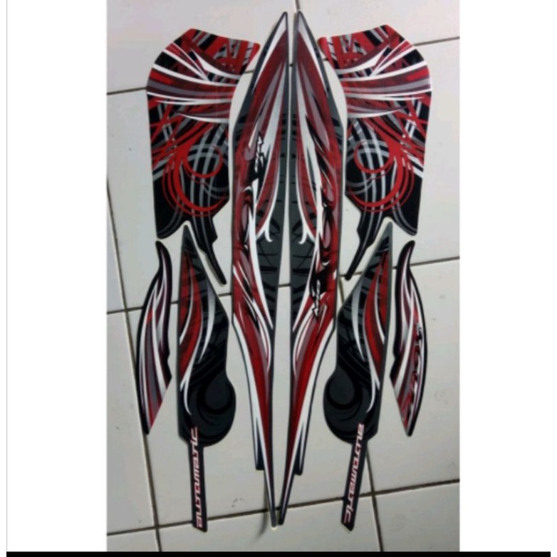 stiker striping mio soul 2009 2010 hitam