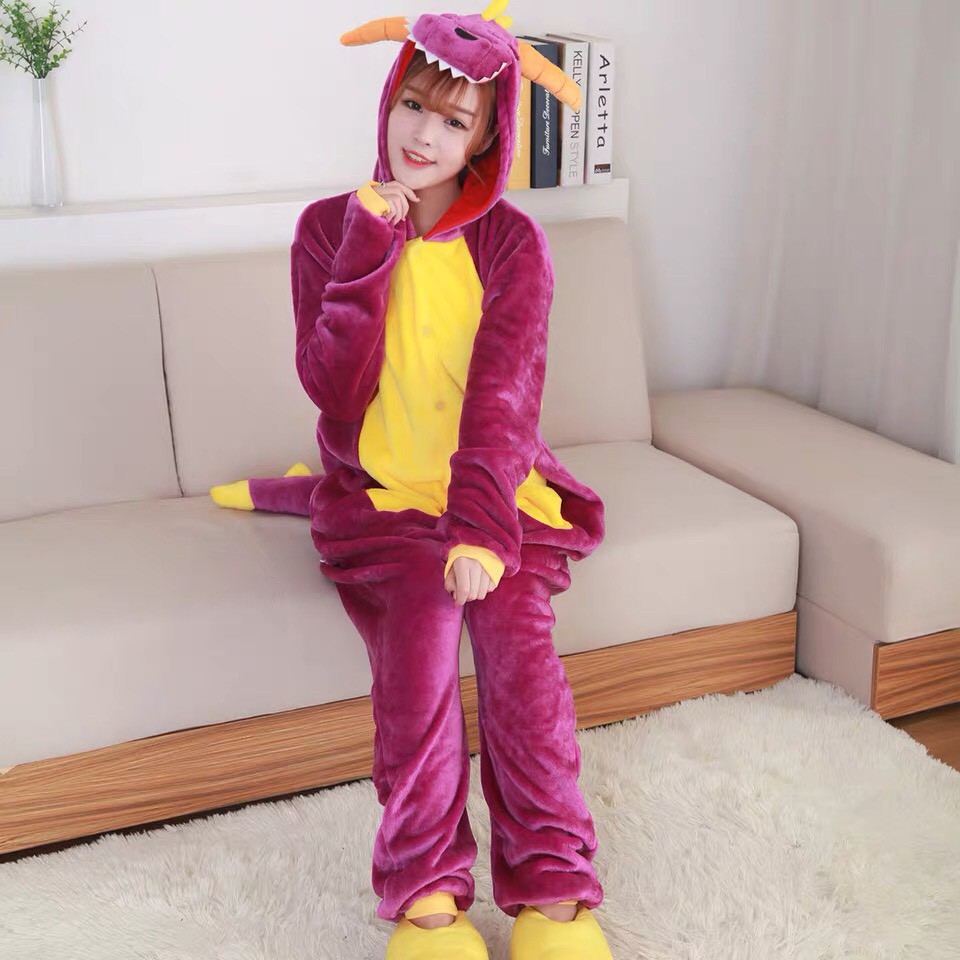 BONEKA KOSTUM ONESIE GODZILLA DINOSAURUS MONSTER DINO PIYAMA COSPLAY