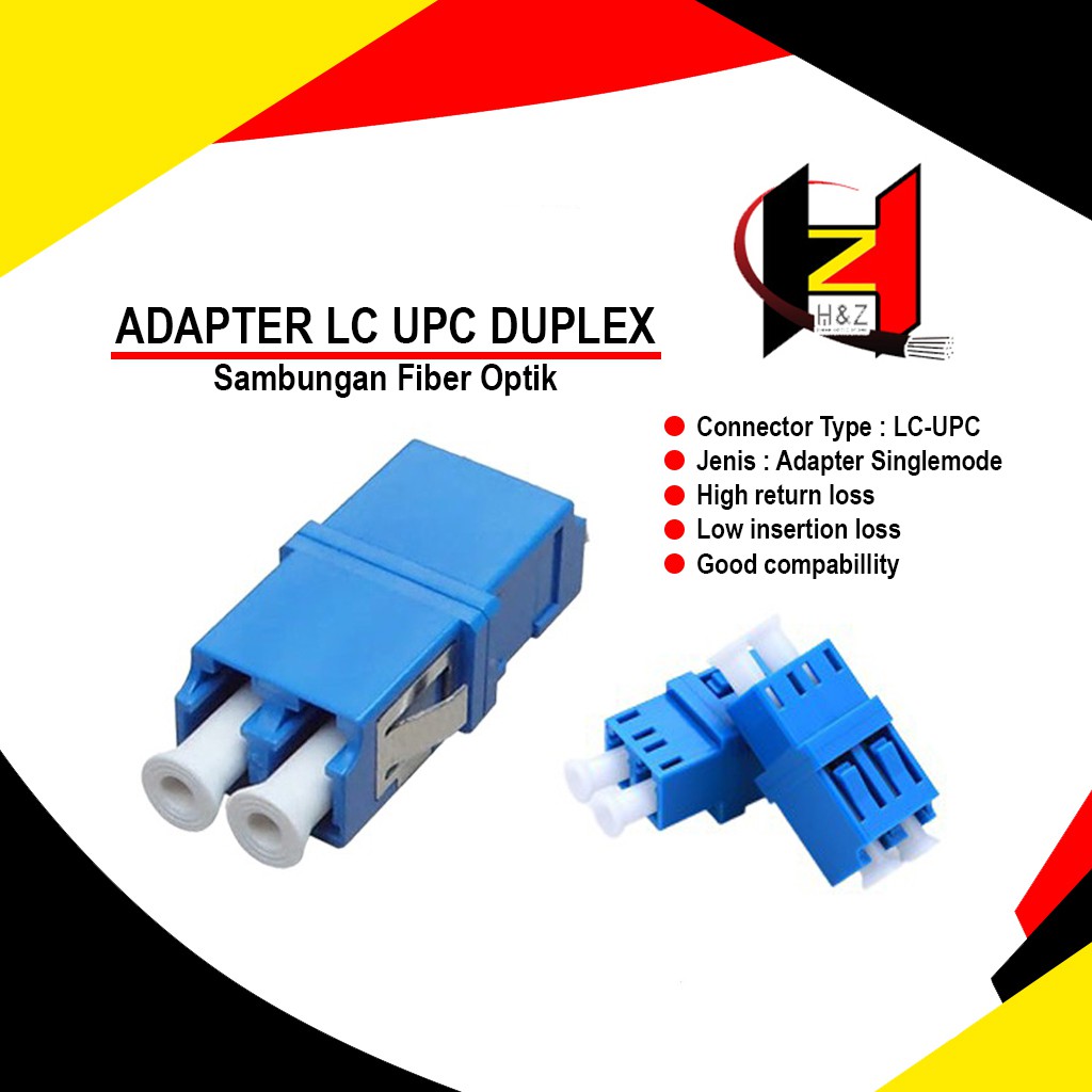 Adapter LC to LC UPC Duplex / LC–LC UPC Adapter Connector Duplex