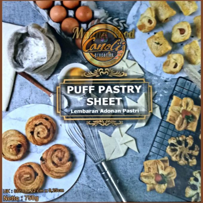 

puff pastry sheet / lembaran adonan pastri / 750gr / manna food TERPERCAYA Kode 789