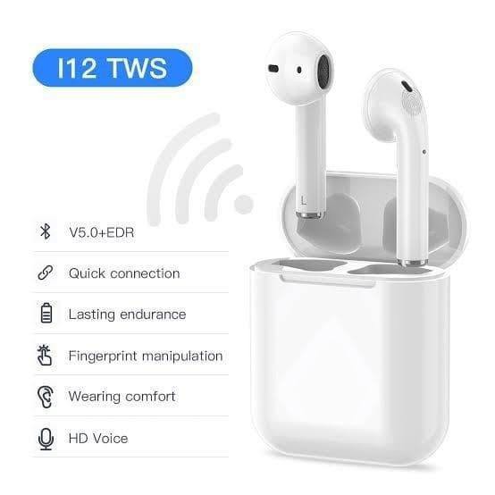 HEADSET BLUETOOTH i12 TWS DOUBLE PAIRING MACARON