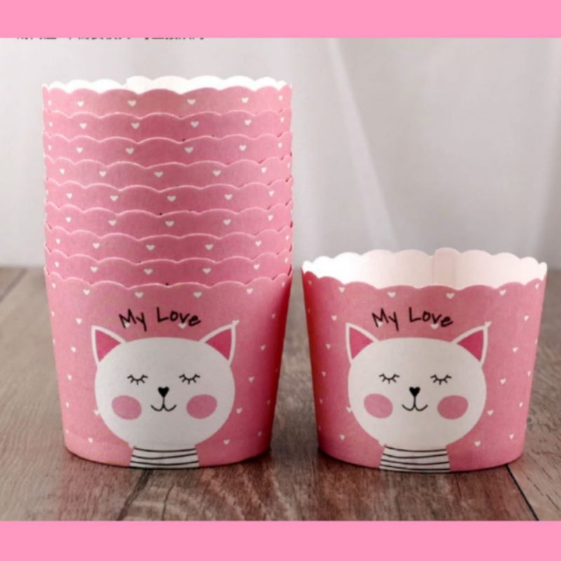 50pcs CUPCAKE CASE MUFFIN PAPER CUPCAKE MUFFIN ANIMAL LUCU UNIK TERBARU TIDAK PERLU TATKAN