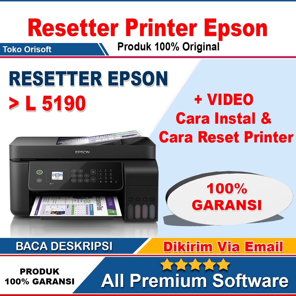 Software Resetter Epson L5190 + Video Cara Aktivasi Dan Reset Printer