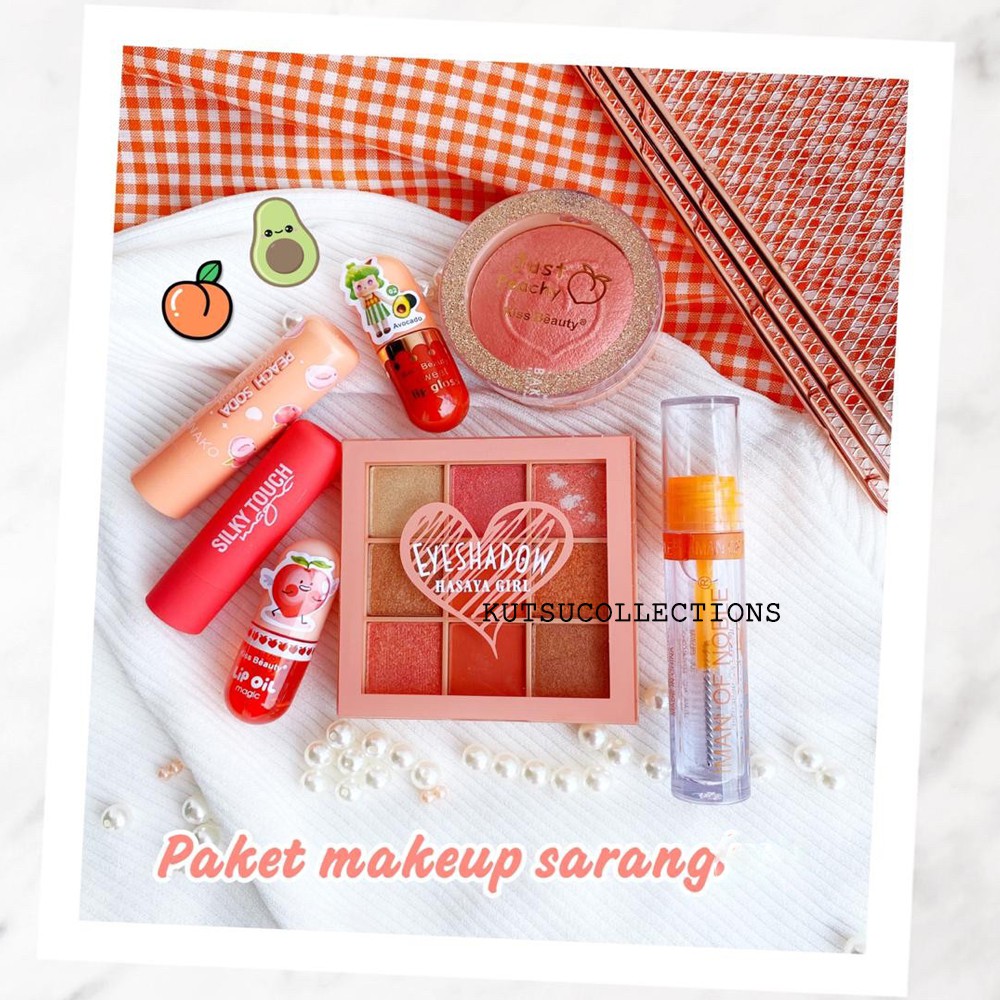 Paket Eyeshadow Hasaya Girl Lip Oil Magic Thailand Make Up Lengkap Set Bangkok