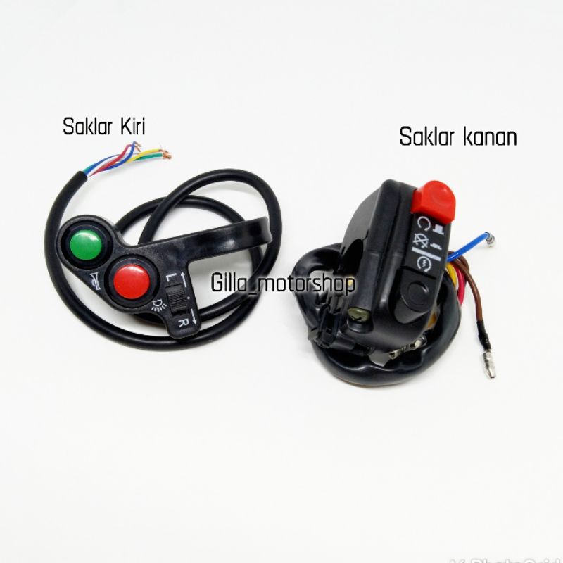 Paket Saklar kiri kanan - Saklar kanan 2 tombol saklar kiri 3 tombol universal motor