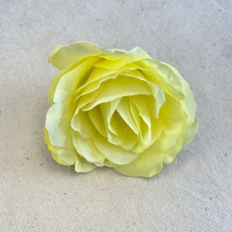 Kuntum Bunga Mawar Rose Italy (satuan) Bunga Artificial / Bunga Plastik / Bunga Dekorasi /Pernikahan-Kuning