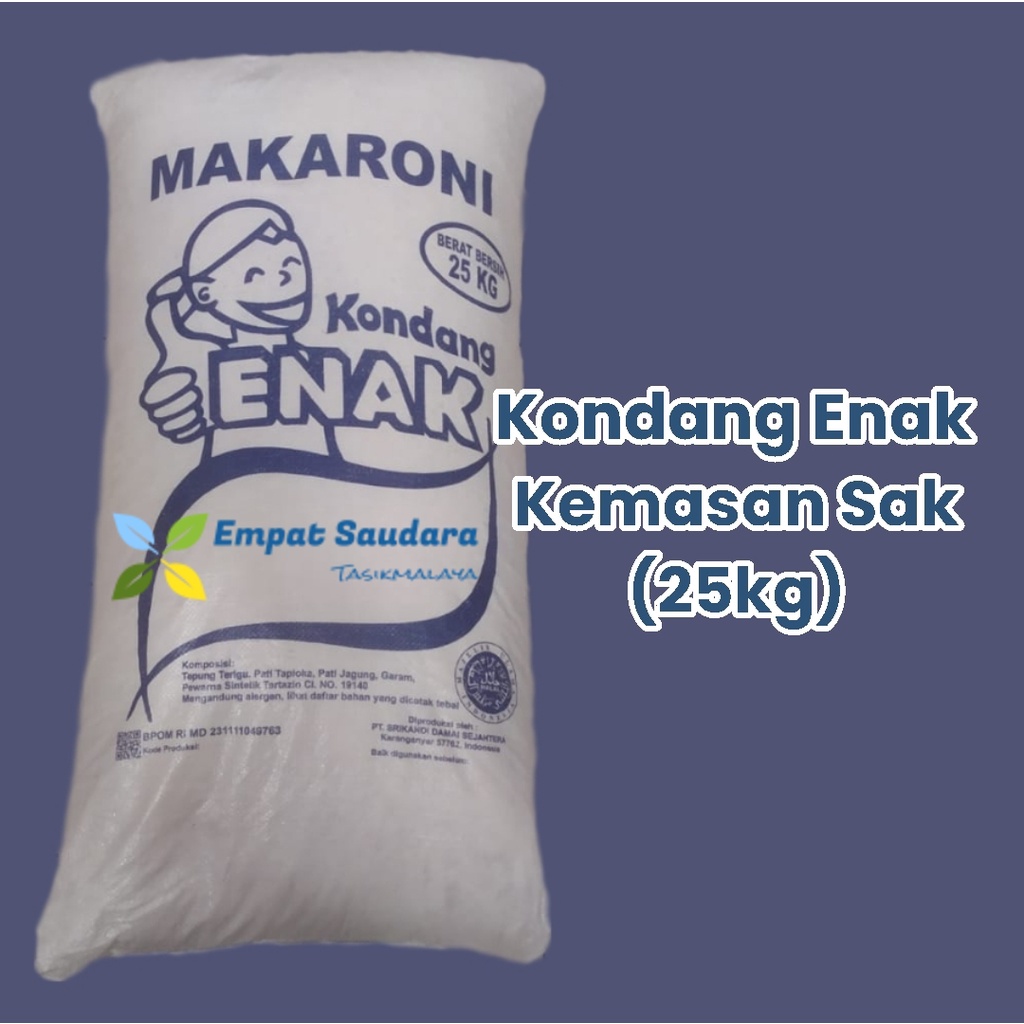 

MAKARONI REBUS MERK KONDANG ENAK KEMASAN 25 KG ( MAKARONI BANTAT )