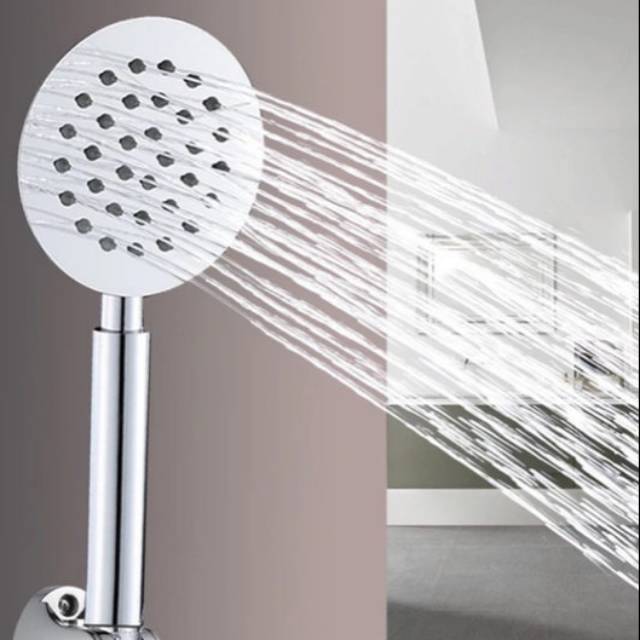 Hand Shower Bulat Simpel Mewah Stainless