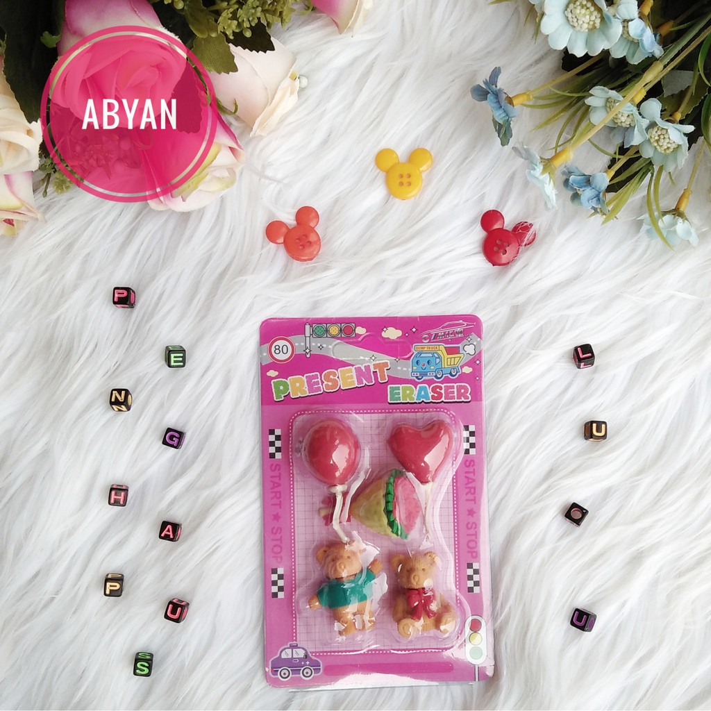 

Penghapus/Eraser Pensil Karet Mini Gambar Karakter Lucu Unik Murah Berkualitas
