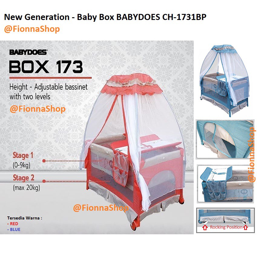 Baby Box Does 173 / CH 1731BP BabyDoes Tempat Tidur Bayi Ranjang dengan Kelambu