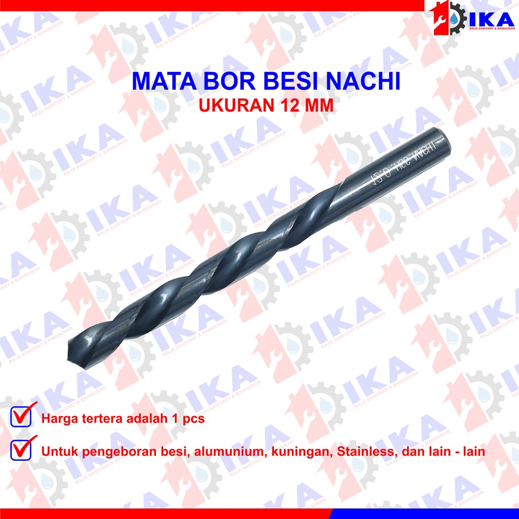 MATA BOR BESI NACHI HSS 12mm 12 mm DRILLS 12.0 12.0mm 12,0 12,0mm