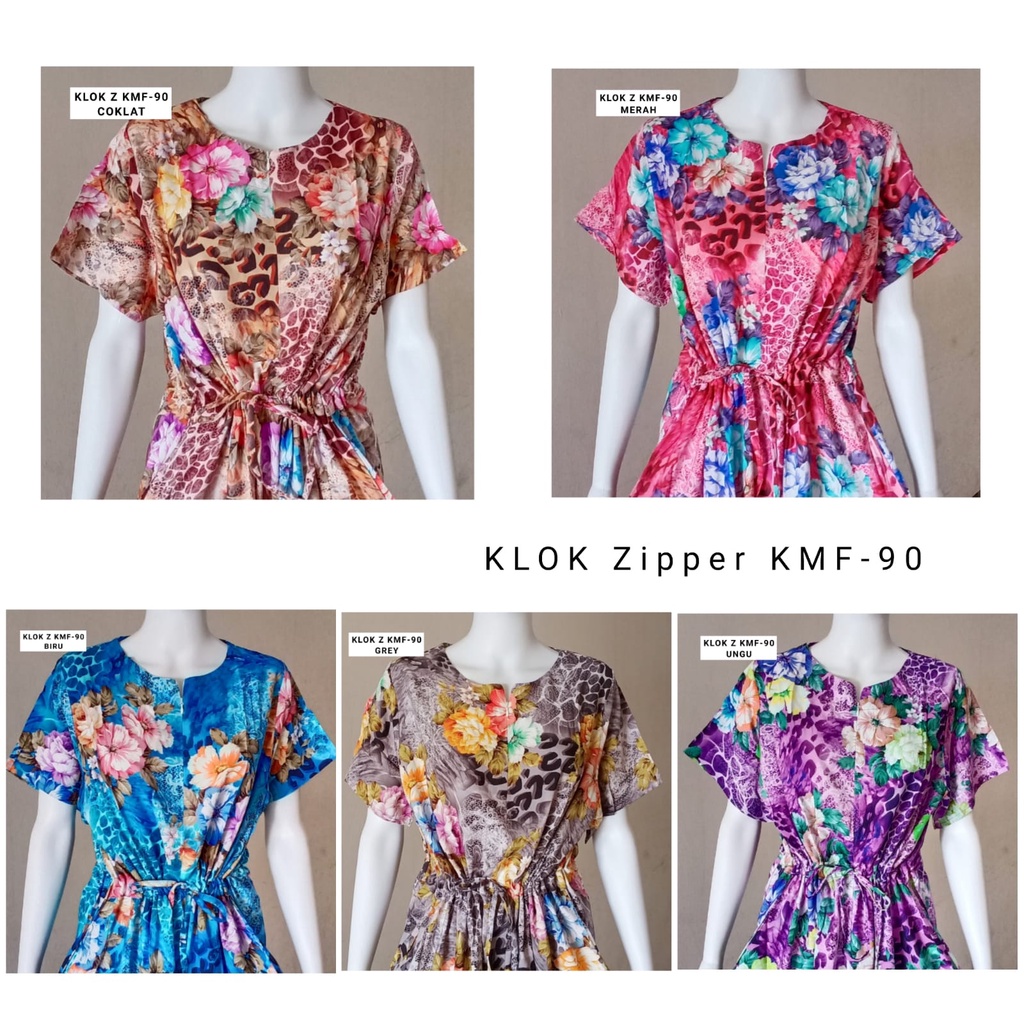 AS Dress Klok Zipper Batik Kudamas LD 116cm Busui KST-02 KMF-90