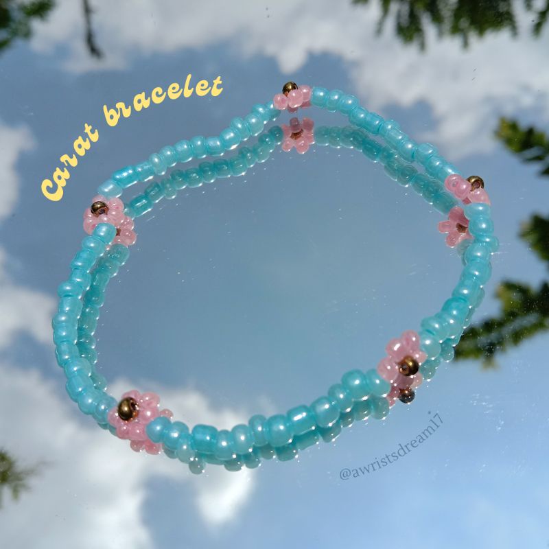 carat seventeen rose quartz serenity bracelet gelang kpop