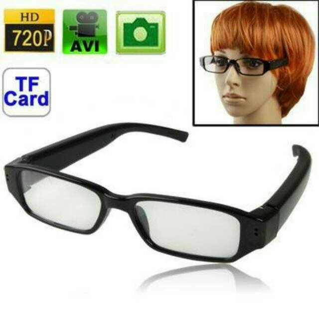 Kacamata spy hd720 video camera eyewear kacamata bening kamera tersembunyi