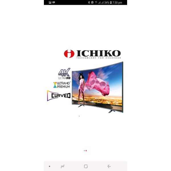 Solusi ICHIKO 49 inch LED UHD CURVED TV - S4998 terbaik