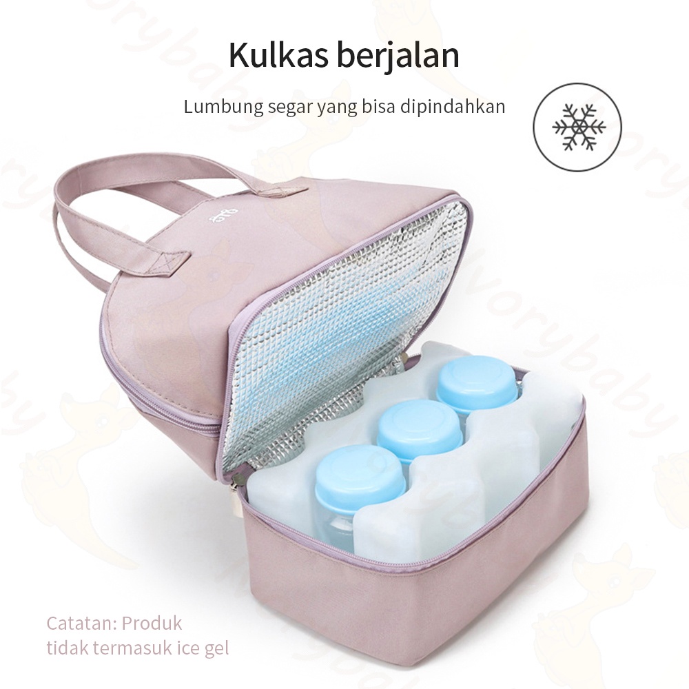 Ivorybaby Tas asi bayi diaper bag tahan air tas Perlengkapan bayi