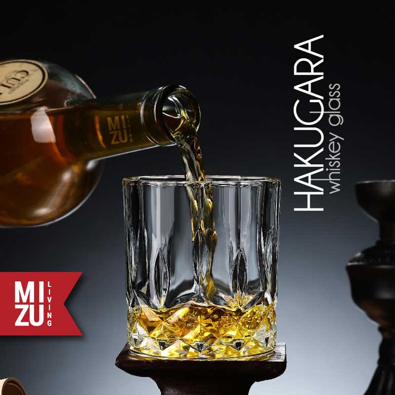 MIZU HAKUGARA Whiskey Glass Gelas Kaca Whisky On The Rocks Gelas Air Minum