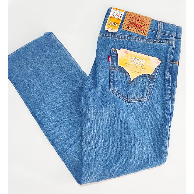 Celana Levi's levis 505 tipe standard warna biru laut biru muda biru blitz