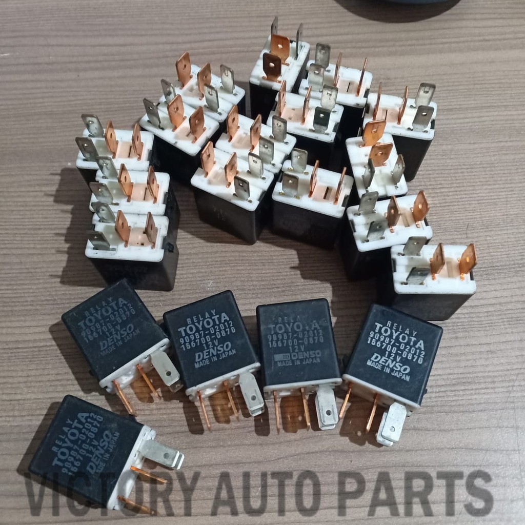 Relay toyota 4 kaki 4pin 90987-02012 156700-0870 ORI COPOTAN DENSO JAPAN