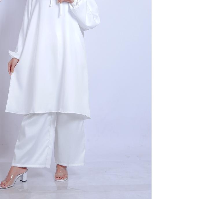 ♕ TUNIK PUTIH WANITA JUMBO LD120CM HD0788 ♚
