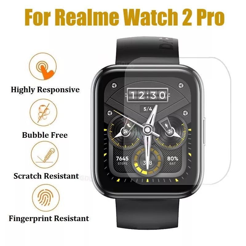 Realme Watch 2 / 2 Pro / Watch 3 / Watch 3 Pro Anti Gores Hydrogel Plastik Jelly Lentur Clear Screen