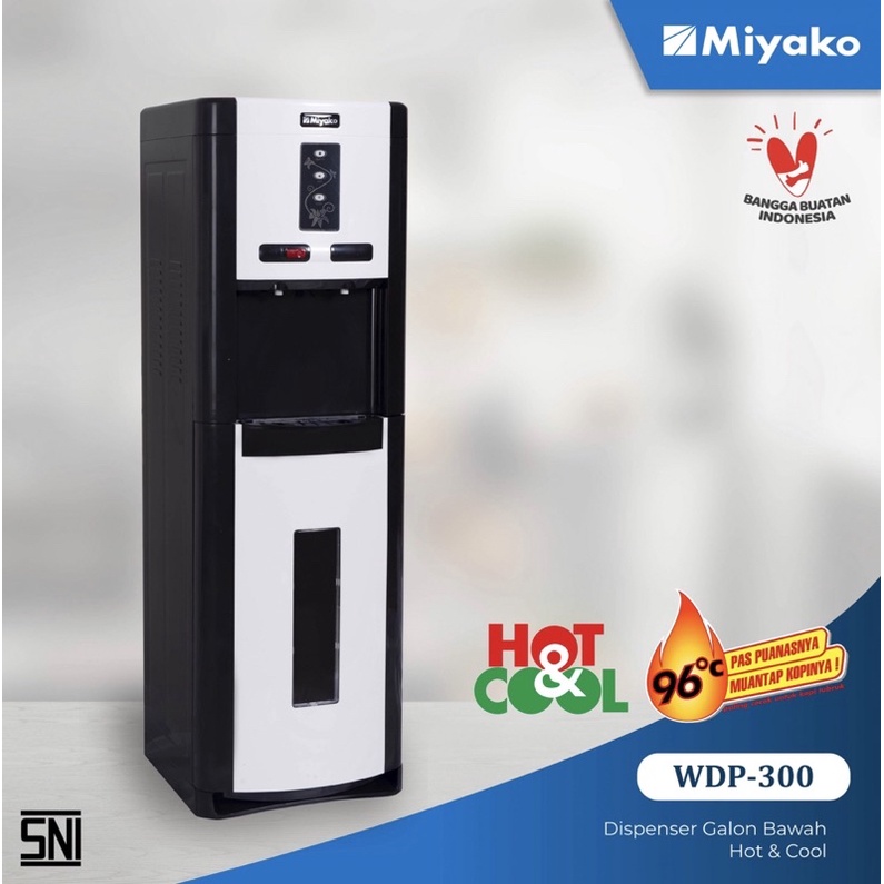 [ Miyako ] Dispenser MIYAKO Panas dan Dingin / Hot and Cold WDP300 / WDP 300 / WDP-300 / WDP200 / WDP-200 Galon Bawah (GARANSI RESMI)