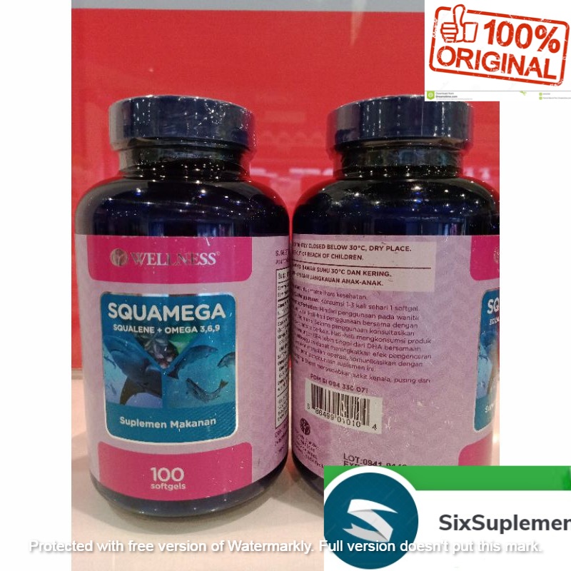 WELLNESS Squamega Squalene 369 Omega 3 6 9 Complete EFA isi 100