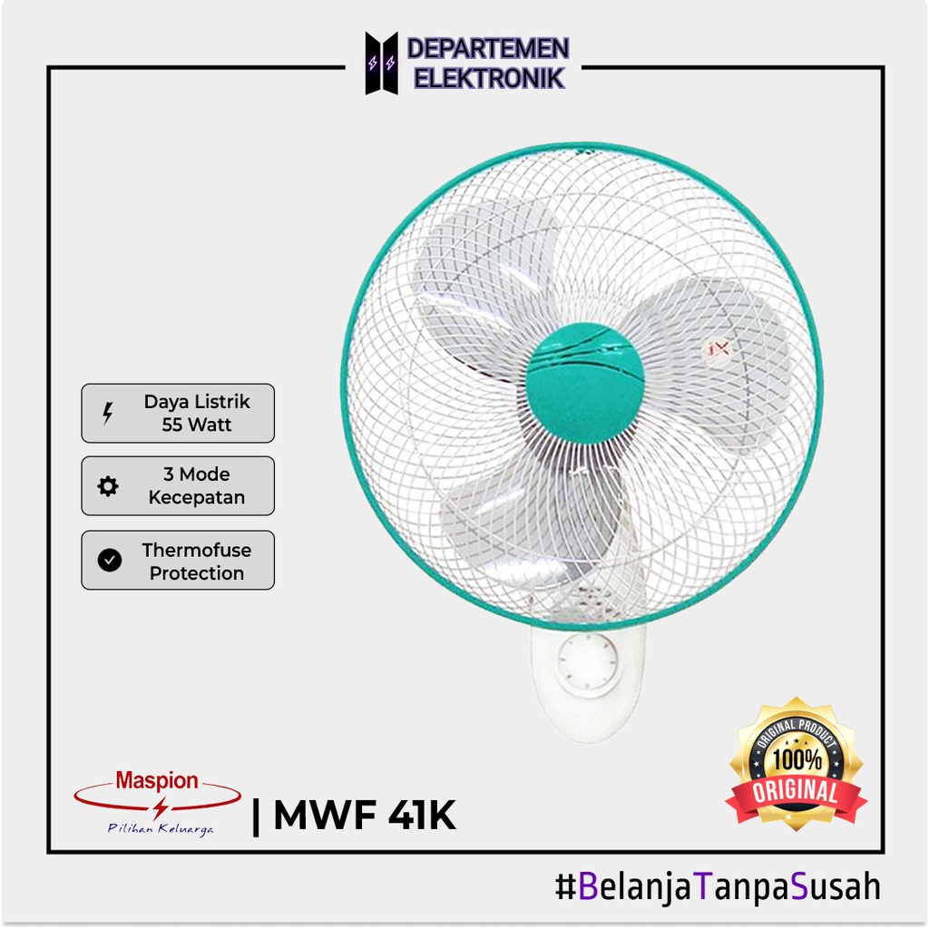 Kipas Angin Dinding Maspion MWF 41 K / Wall Fan Maspion MWF 41 K / MWF 4