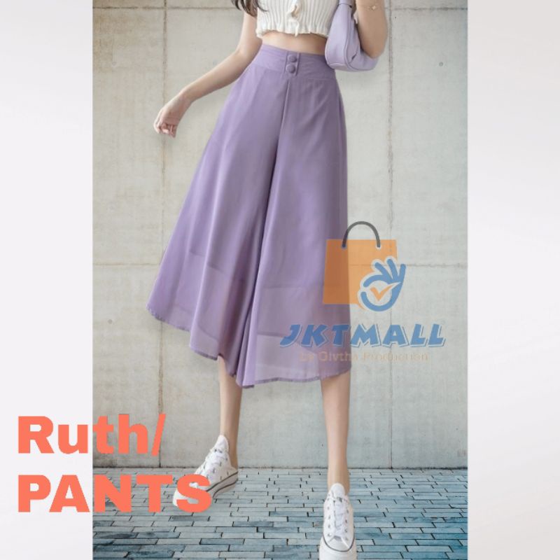 Celana Sifon Casual wanita gaya korea model terbaru - Givtha Ruth Pants