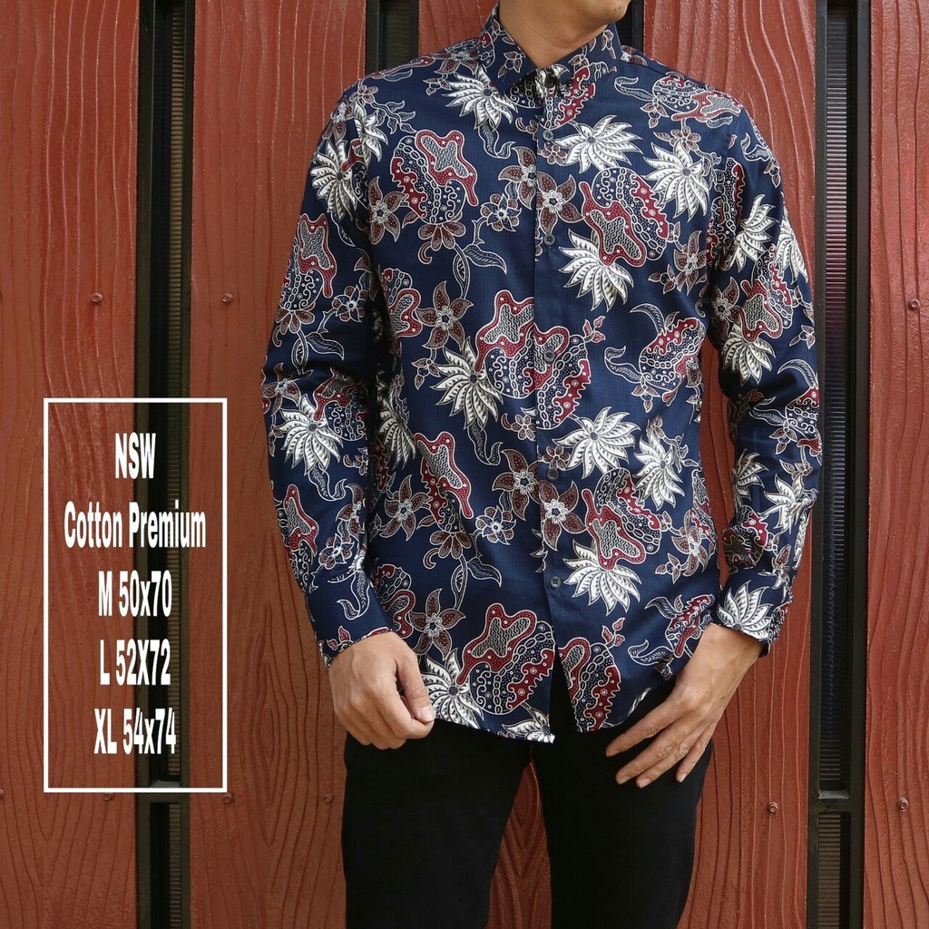 baju batik / baju batik pria / batik tangan panjang