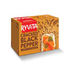 

RYVITA CRUNCHY RYE BREADS CRACKED BLACK PEPPER 200GR