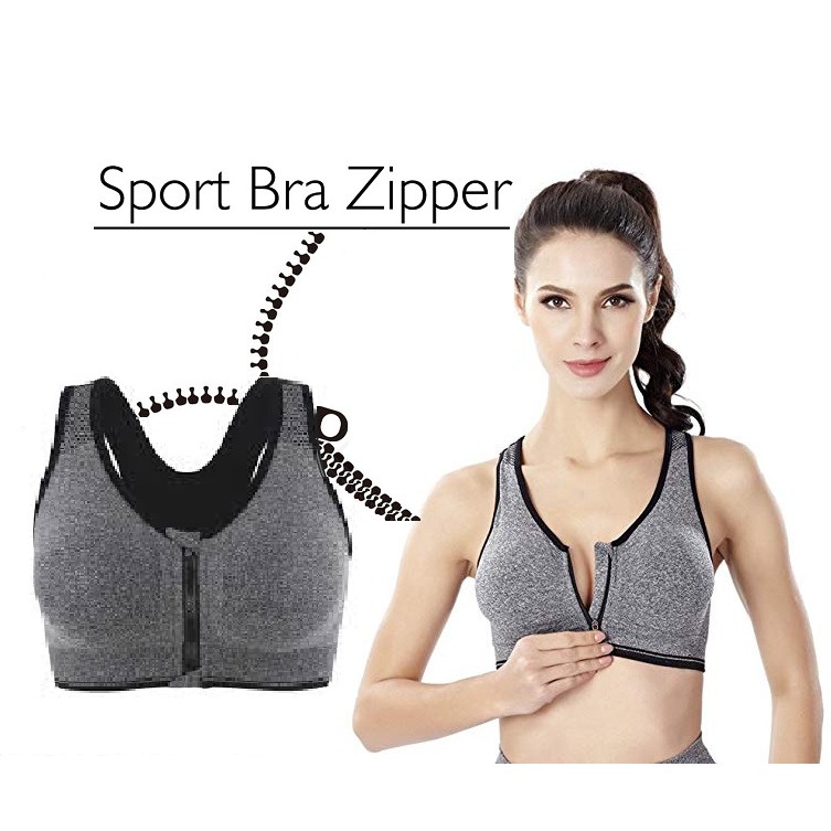 Sport Bra Resleting Depan