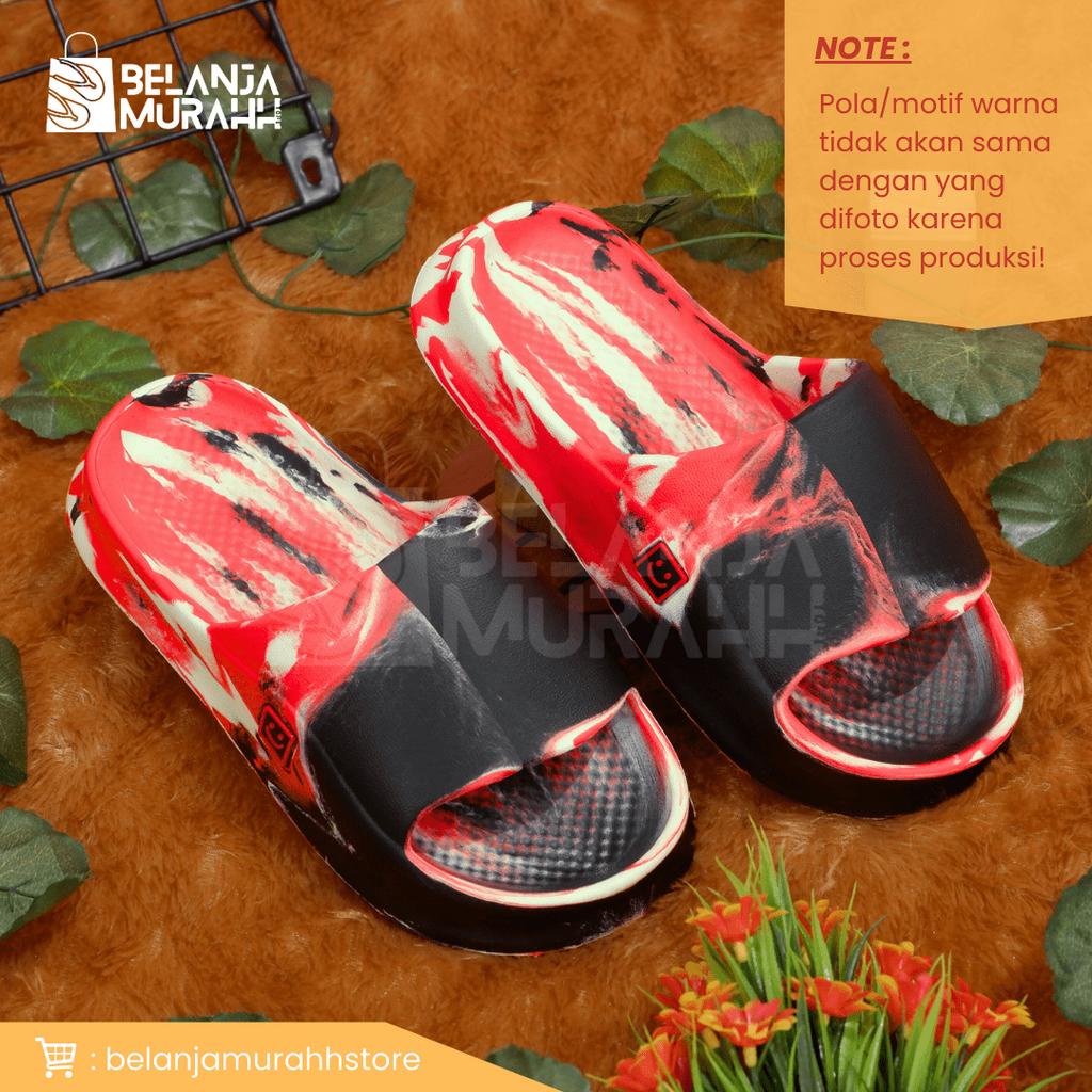 Sandal Slop Unisex Motif Tie Dye / Sendal Slip-On Loreng Kekinian