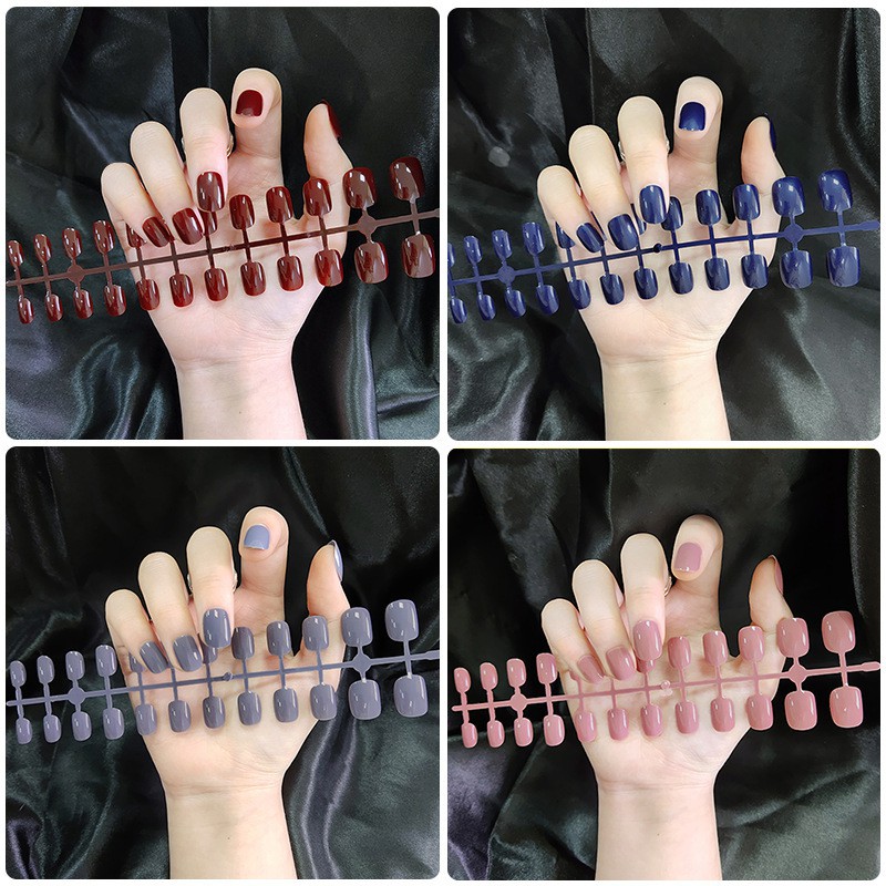 [24pc] Kuku Palsu / Nail Art / Kuku Palsu Pendek free Lem