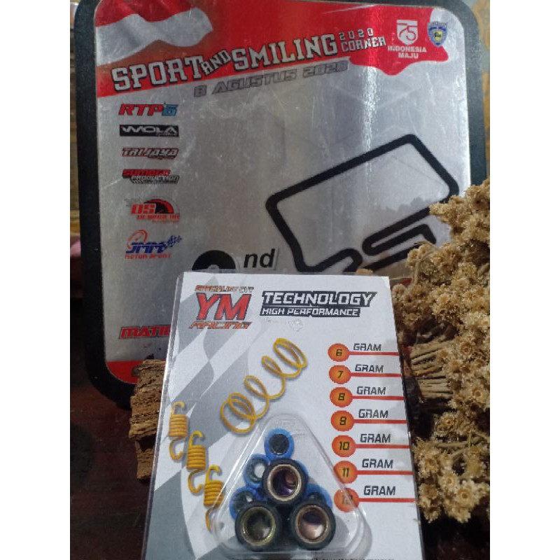 ROLLER SET ISI 3 BUTIR MIO (SPORTY/SMILE) ROLLER XRIDE 115 // ROLLER MIO SOUL [ ROLLER FINO KARBU 115 | ROLLER MIO J # ROLLER NOUVO (ROLLER MIO SOUL GT ( 6 / 7 / 8 / 9 / 10 / 11 GRAM ) YAMAHA - ROLLER YM RACING